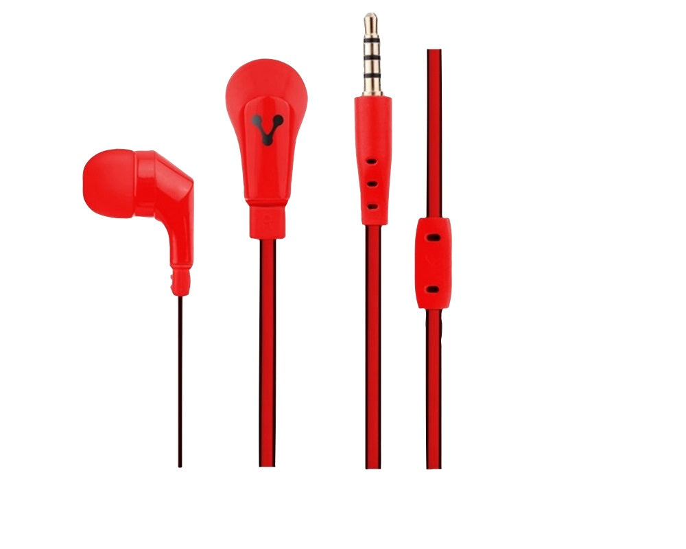 Audífono VORAGO - Rojo, Alámbrico, 1, 2 m, 3, 5 mm Audífono VORAGO - Rojo, Alámbrico, 1, 2 m, 3, 5 mm